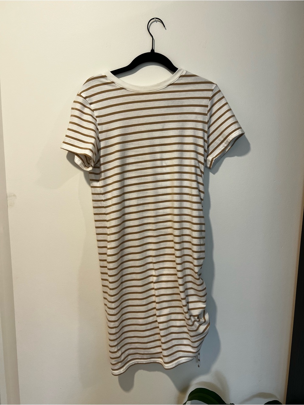 Women’s Universal Thread Brown and White Striped Mini Dress
